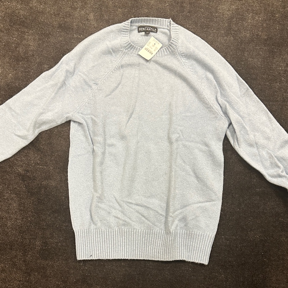J. Crew Men's Light Blue Crewneck Sweater